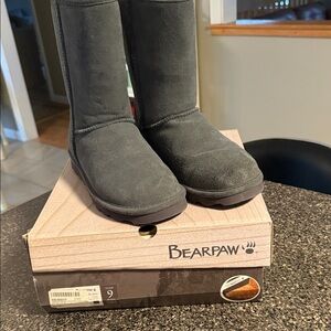 BearPaw Charcoal Suede Boots